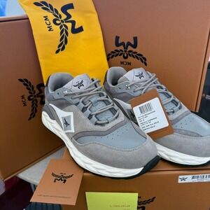 MCM Skywander Low Top Sneakers Women's Ice Gray Lace Up Closure, 40